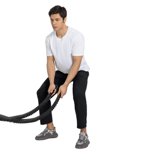 กางเกงกีฬาฤดูร้อนสำหรับผู้ชายแห้งเร็วดีไซน์ขาตรงยาวฟิตเนสกลางแจ้งและกางเกงลำลอง - Product Image 4