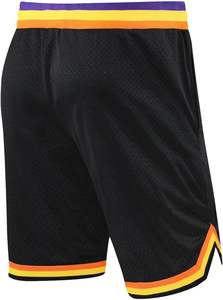 Short de course d'été pour hommes Pantalon court de jogging décontracté Motif de vague Couleur unie Cordon de serrage Loose Dry Gym Sports Shorts - Product Image 5