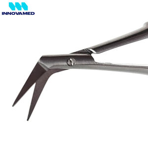 Tijeras de Precisión con Microresorte de Acero Inoxidable, Herramienta de Belleza para Cutículas de Uñas y Cejas, 4.5 Pulgadas, por INNOVAMED - Product Image 4