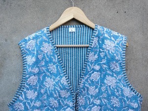 Veste matelassée réversible en coton imprimé style bohème pour femme, motif floral, idéale pour l'hiver, décontractée, cadeau de vacances, vêtement - Product Image 2