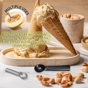 2025 Hot Selling Lightweight Aluminum <b>Ice</b> <b>Cream</b> Scooper Flexible Spoon for Gelato Cookie Dough Sorbet Almond <b>Scoop</b> - Product Image 6