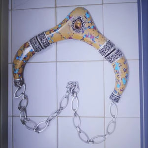 Collier ethnique tribal massif fait main de qualité supérieure pour femme, motif léopard, argenté, 20 % de réduction, cadeau du Nouvel An - Product Image 3