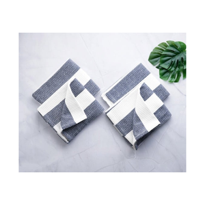 Serviette à vaisselle de qualité supérieure en coton 100% ultra doux, motif de golf brodé, gris à deux tons, jacquard ondulé, 20x30 pouces, 520 GSM, qualité d'exportation - Product Image 1