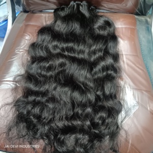 ผมต่อแบบเรียของชาวอินเดียวิกผมดิบแบบลอนคลื่นลึกแบบหลวมผมยาวสองชั้น - Product Image 1