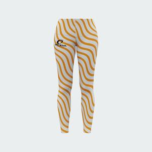 Leggings pour femmes en polyester et élasthanne légers et de haute qualité, personnalisés, tendance, taille mi-haute, impression de logo - Product Image 4