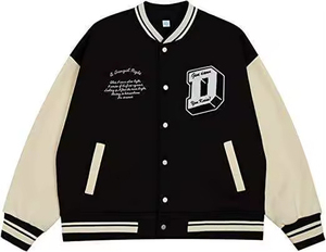 Veste universitaire en laine personnalisée avec col rond |   Design patchwork |   Logo avant |   Veste d'hiver unisexe pour hommes et femmes MCACVJ02 - Product Image 5