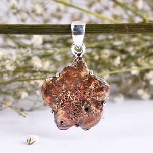 Colgante de espécimen de cobre de Gema Natural, de oro amarillo colgante de plata de ley 925, joyería hecha a mano - Product Image 2