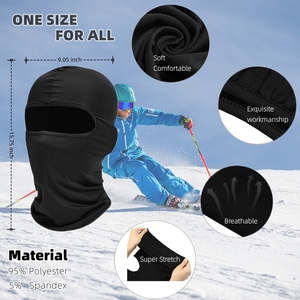 หน้ากากสกี Balaclava กันลมกันลมกันหนาวสำหรับกีฬาอากาศหนาวขี่จักรยานสกีปีนเขา - Product Image 5