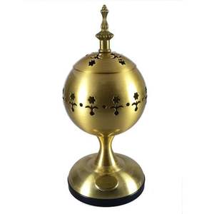 Artisanat 100% Laiton Brûleur d'encens Noël Maison Jardin Décoration Vintage - Product Image 4