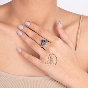 Cute Trending Exotic <b>Boho</b> <b>Ring</b> Rose Quartz Mystic Topaz Unique Designs <b>Silver</b> Vintage Women Fine Jewelry Wedding Customizable - Product Image 2