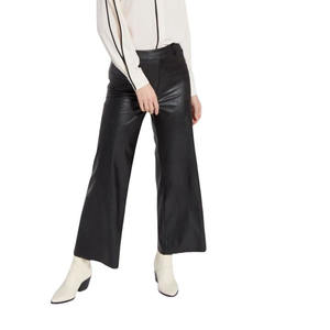 Pantalones de cuero de diseño personalizado de alta calidad Nuevo estilo Adultos Ropa de invierno Pantalones de cuero de color sólido Mujeres para la venta - Product Image 4