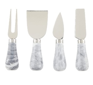 ชุดมีดหั่นชีสสีทองงานแฮนด์เมดมีดสแตนเลส3ชิ้นพร้อมที่จับเรซิน - Product Image 3