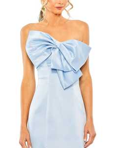 Robe de cocktail de soirée pleine longueur sans manches avec broderie florale et nœud motif antistatique pour les décorations d'événement - Product Image 4