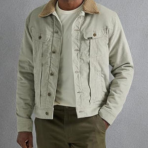 Chaqueta vaquera extragrande de lona gruesa para hombre de alta calidad con logotipo personalizado estilo Hip Hop para invierno al por mayor - Product Image 5