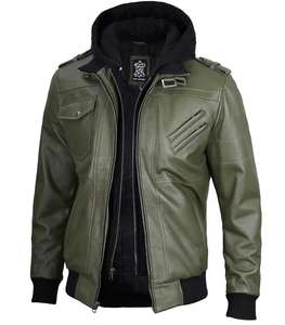 Chaqueta universitaria de cuero con bordado personalizado para hombre, logotipo de chenilla, botones y cremallera, chaqueta de PU, diseño urbano - Product Image 1