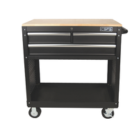 Armoire à outils CSPS 03 tiroirs 91 cm, chariot roulant pour mécanicien, garage, atelier, noir, certifié ISO9001, garantie 2 ans, ensemble d'outils
