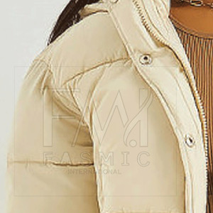 Chaquetas cortas de manga larga con cremallera de nuevo estilo para mujer con chaquetas acolchadas de tamaño personalizado para los más vendidos - Product Image 5