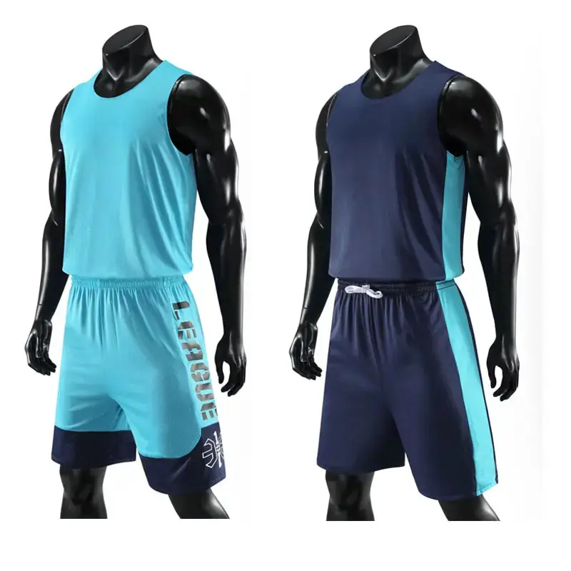 Maillot de basket-ball réversible brodé de haute qualité pour hommes vêtements de sport uniforme de basket-ball