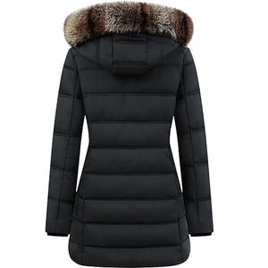 Nouveau manteau long matelassé à capuche pour femme, épais, chaud, respirant, tissé, grande taille - Product Image 5