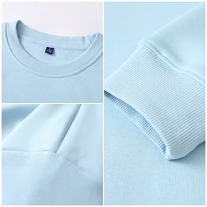 เสื้อสเวตเตอร์คอกลมเทอร์รี่สีเบจ400กรัมโอเวอร์ไซส์สไตล์ลำลองทรงยาวพิมพ์ลายดิจิตัลแบบถักธรรมดา - Product Image 6