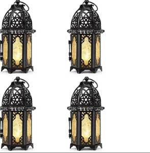 Linterna de portavelas de metal decorativa de tendencia para uso festivo y decoración del hogar y la boda - Product Image 3