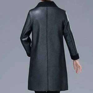 Abrigo de invierno para mujer con chaqueta de cuero estilo explosión Nuevas señoras Short Denim Lapel Outwear Fashion Trend Tops - Product Image 4