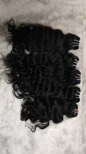 Venta al por mayor de la fábrica 100% Original Virgin Indian Raw Hair Bundle Extensiones de cabello humano de onda natural Cutícula alineada pelos indios - Product Image 4