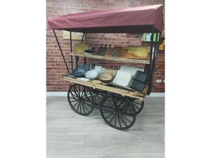 <b>Big</b> Wheel Modern Solid Mango Wood Portable Movable High Quality Durable Eco-Friendly Home Bar Cart Iron <b>Frame</b> for Home Bar - Product Image 5