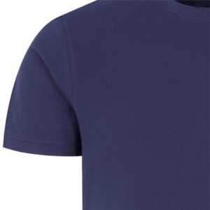 Conjunto de pijama de camiseta lisa azul marino 100% conjunto de salón de punto de algodón ropa de dormir cómoda con Camiseta de cuello redondo y pantalones con cordón - Product Image 6