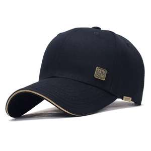 Custom Logo <b>Metal</b> Patch 5 Panel Sporty Breathable Waterproof Unisex Sports Cap Outdoor Cotton Running Baseball Hat Customized - Product Image 1