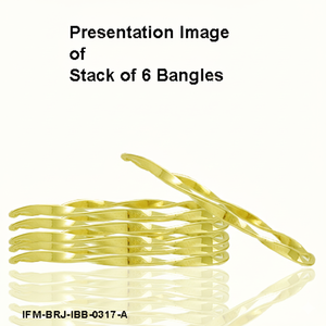 Brazalete de Latón Ondulado Trenzado Hecho a Mano, Brazalete Minimalista Apilable de Alto Brillo en Tono Dorado para Mujer - Product Image 5