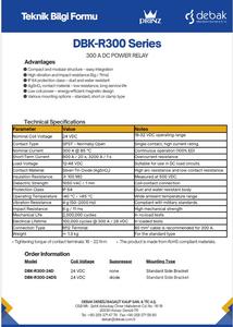 Relais de puissance CC PRINZ DBK-R300 300A pour applications industrielles - Product Image 3