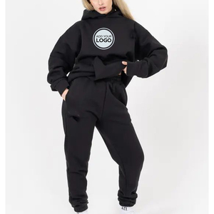 Custom Cotton Sport Casual Street Wear Unisex Tracksuit - Product Image 3