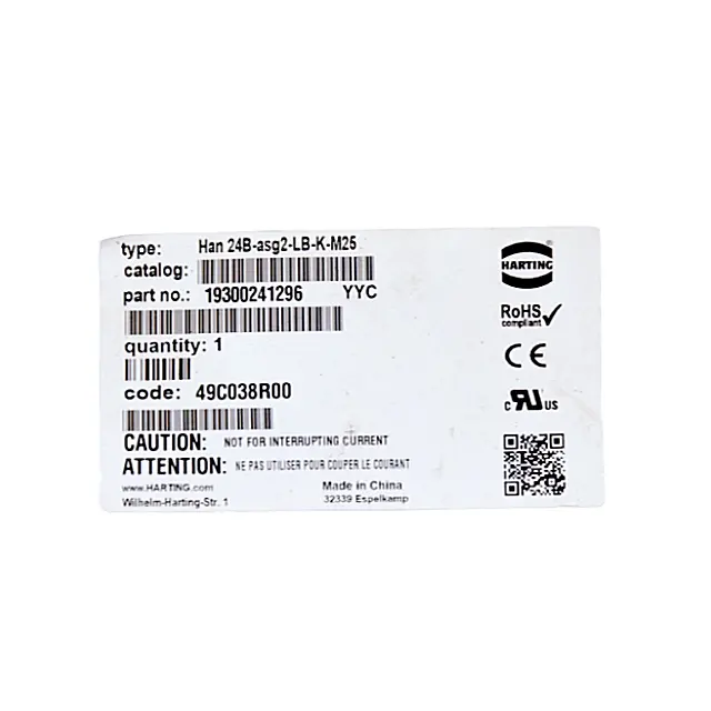 Capô para entrada lateral HC 4 Pegs PG 29 Harting 19300241296 Han B novo e original