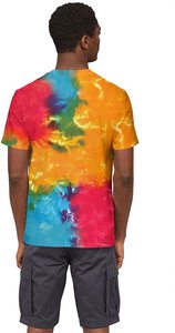 เสื้อยืดแขนสั้นมัดย้อมสำหรับฟิตเนส,พิมพ์ลายสไตล์ฮิปฮอปแบบลำลอง - Product Image 6