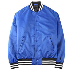 Chaqueta Universitaria de Béisbol Personalizada de Lana para Hombre, Cuello Alto, Resistente al Viento y al Agua - Product Image 1