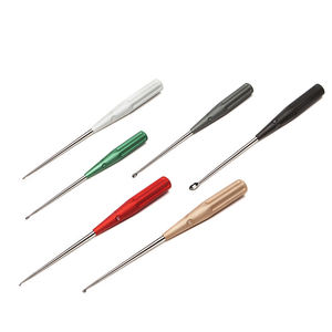 Juego de instrumentos ortopédicos de alta calidad, curetas de hueso de acero metálico de la mejor calidad de EE. UU., cureta de hueso con mango recubierto de Color con abrazadera - Product Image 5