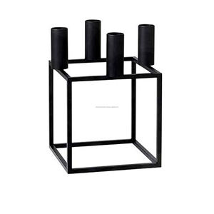 Matte <b>Black</b> Iron <b>Candlestick</b> Holder for Home Decor for Wedding Parties Spa Table Centerpiece Decorations - Product Image 5