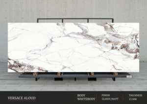 Sophistication architecturale moderne utilisant des dalles de porcelaine grises à haute brillance de 1200x2800 mm - Product Image 2