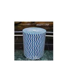 Designer <b>Magnesia</b> <b>Crafts</b> Side Table with Stunning Agate Accents Intricate Bone Inlay Design - Product Image 5