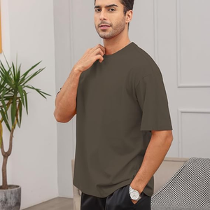 T-shirt lourd surdimensionné 100% coton de haute qualité impression personnalisée T-shirt lourd T-shirt uni pour hommes - Product Image 2