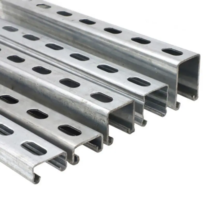Profili in acciaio inossidabile 3m 6m supporto c canale profilo in acciaio c forma unistrut strut channel produttore