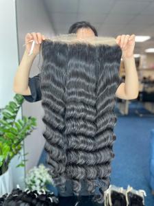 Extensions de cheveux humains vierges vietnamiens Remy, super double trame, lisses, tissage, fermetures en dentelle, frontals, style lisse - Product Image 2