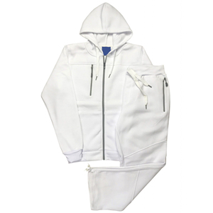 Survêtements 2 pièces pour hommes Combinaisons de sport de course à pied Sweat-shirt à capuche zippé Pantalon de survêtement avec poches zippées Ensemble 2 pièces en polaire - Product Image 1