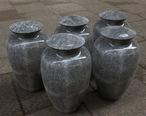 El fabricante indio L MAX B EXPORTS' Metallic Elegance Grey Night Cremation Urn Marble Look for Ashes & Pet Funeral Supplies - Product Image 5