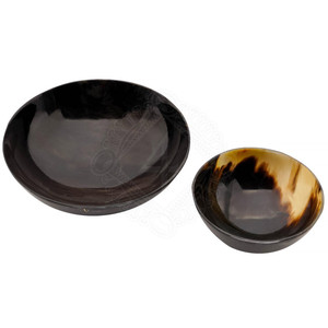 Cuenco de Color de cuerno Natura de gran calidad para utensilios de cocina, cuenco hondo hecho a mano con Color Natural pulido, venta de fiesta desechable - Product Image 5