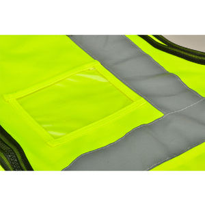 Gilet de sécurité haute visibilité en polyester imperméable, classe 1 ANSI, réfléchissant, couleur et logo personnalisés, haute qualité, léger - Product Image 5