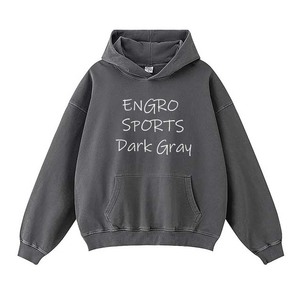 Sweats à capuche en gros coton biologique 100% pull lourd 500gsm 600gsm surdimensionné de haute qualité blanc sweat à capuche uni marron foncé - Product Image 6