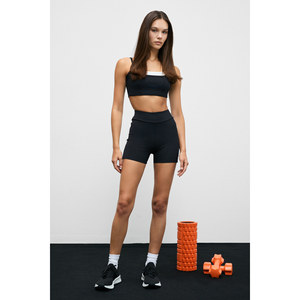 Leggings courts texturés à empiècements contrastés, doux et extensibles, pour femmes Urban Beat CHINAR - Product Image 4