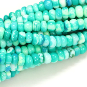 Hermosas Cuentas de Ópalo Verde Oscuro en Forma de Rondelle Lisa, 15' 8-10mm, Cuentas de Piedras Preciosas Lisas de Calidad AAA - Product Image 6